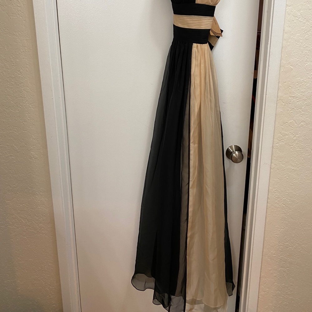 Black/Nude  chiffon dress special occasion size.4